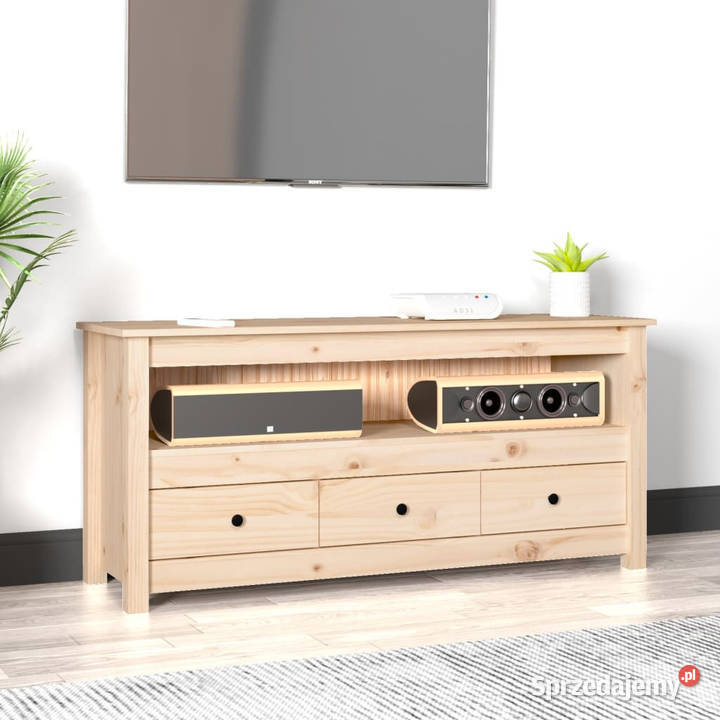 Szafka pod telewizor 114x35x52 lite drewno mazowieckie Warszawa