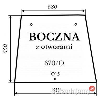 Szyba szyby do kabiny Szyszka C330 C360 Kabina i karoseria Rogóźno