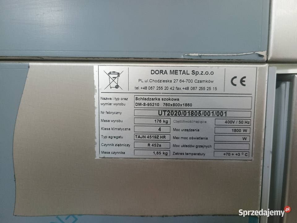 Schładzarka Szokowa Dora Metal Piekielnik