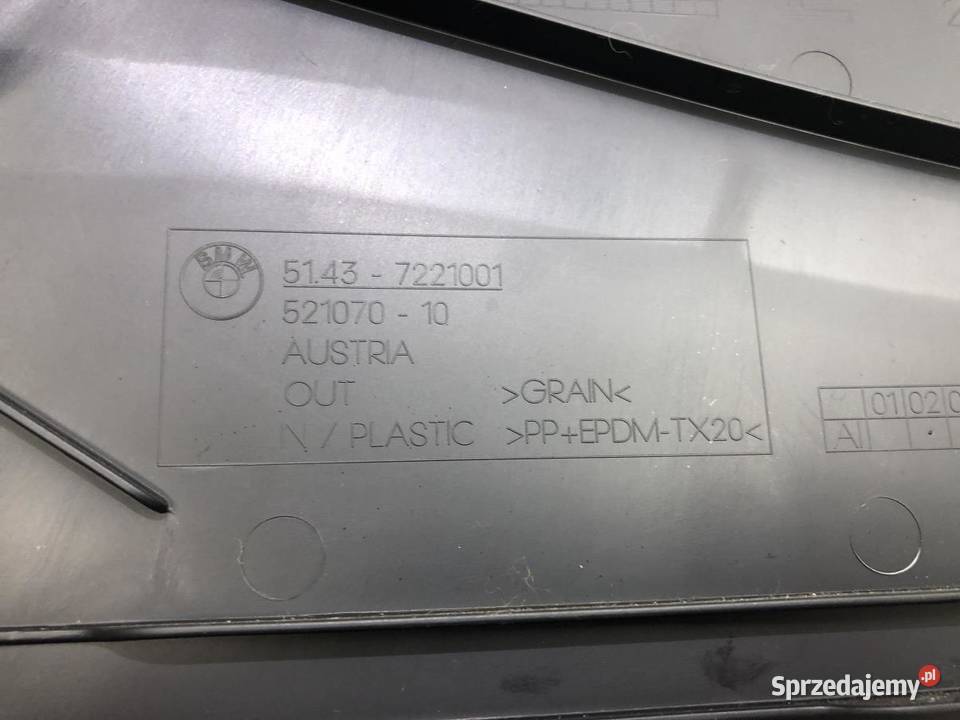 OSŁONA SŁUPKA LEWA ŚRODKOWA BMW F31 7221001 osobowe