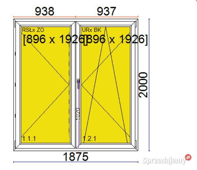 Balkon PCV 1875x2000 biały NOWE Białystok