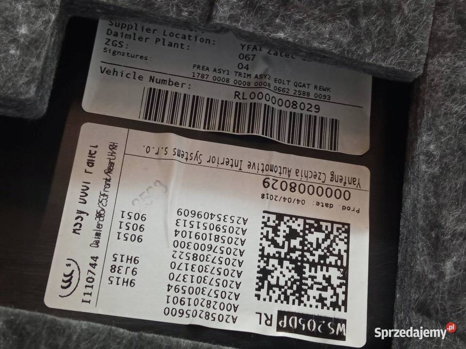 TAPICERKA BOCZEK LEWY TYŁ KOMBI BURMESTER sprzedam
