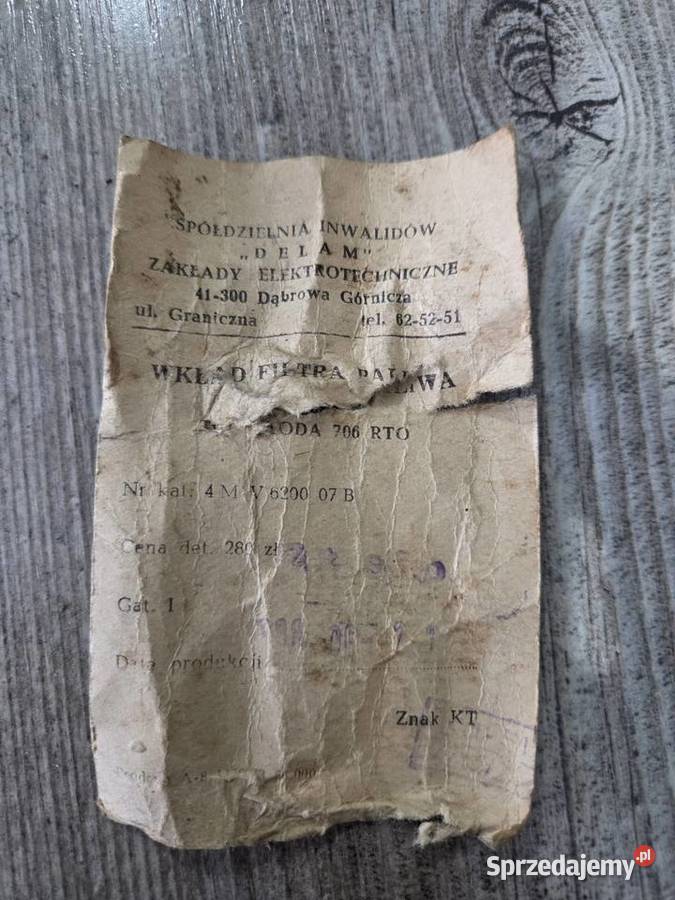 Filtr paliwa z epoki koda 706 RTO Molna sprzedam