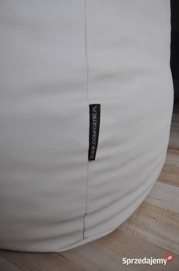 Beżowa pufa ekoskóra