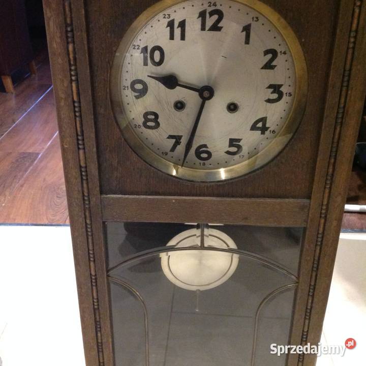 Stary Zegar Wiszcy Drewniany Nowa Sól