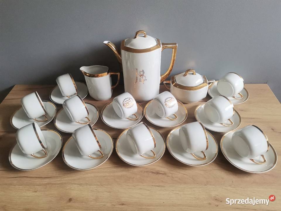 Stary przedwojenny serwis kawowy porcelana Katowice