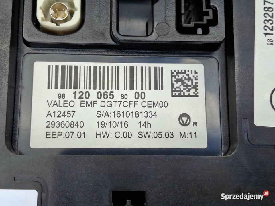 CITROEN C3 III WYŚWIETLACZ EKRAN PANEL RADIO Bieleń