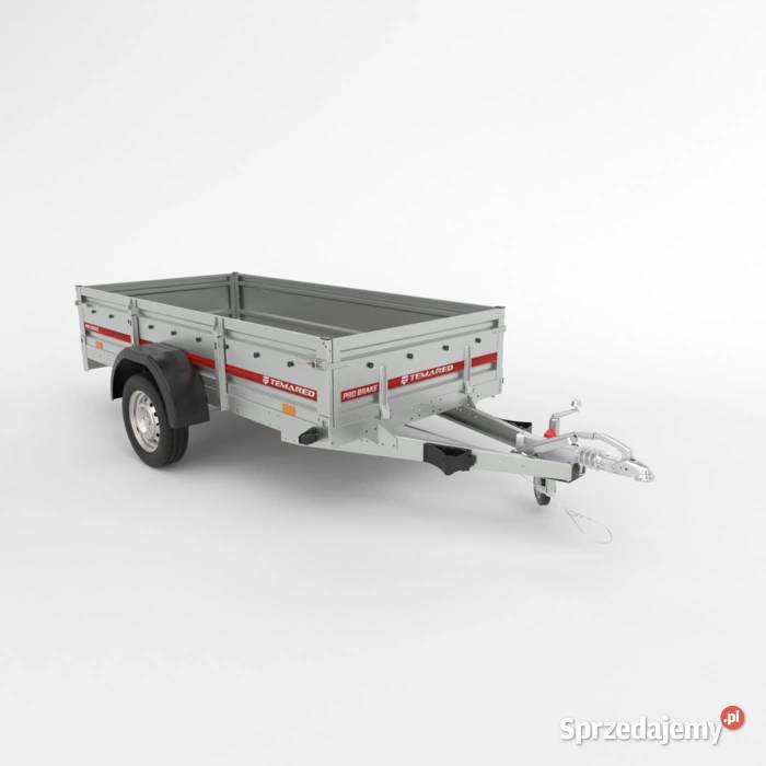 Przyczepka Tema PRO BRAKE 3015 mocna solidna 1005kg Burtowe i plandeki Chodzież