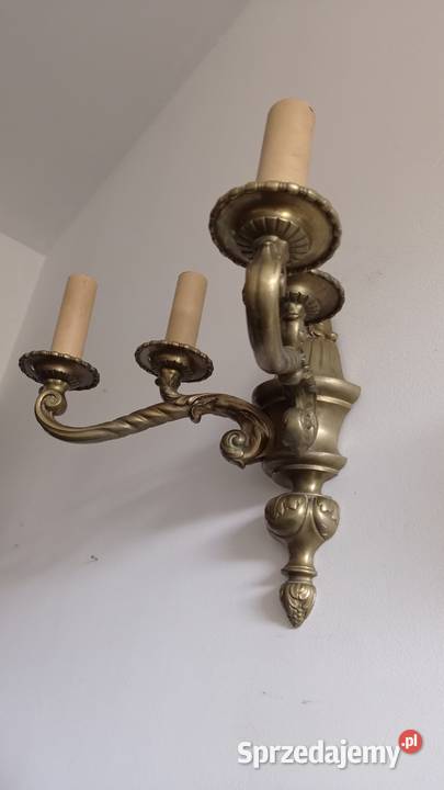 Stare mosiężne kinkiety klinkiety Włocławek