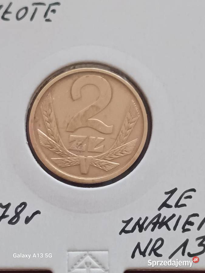 2 złote 1978 r ze znakiem mennicy 13 najniższy Konin sprzedam