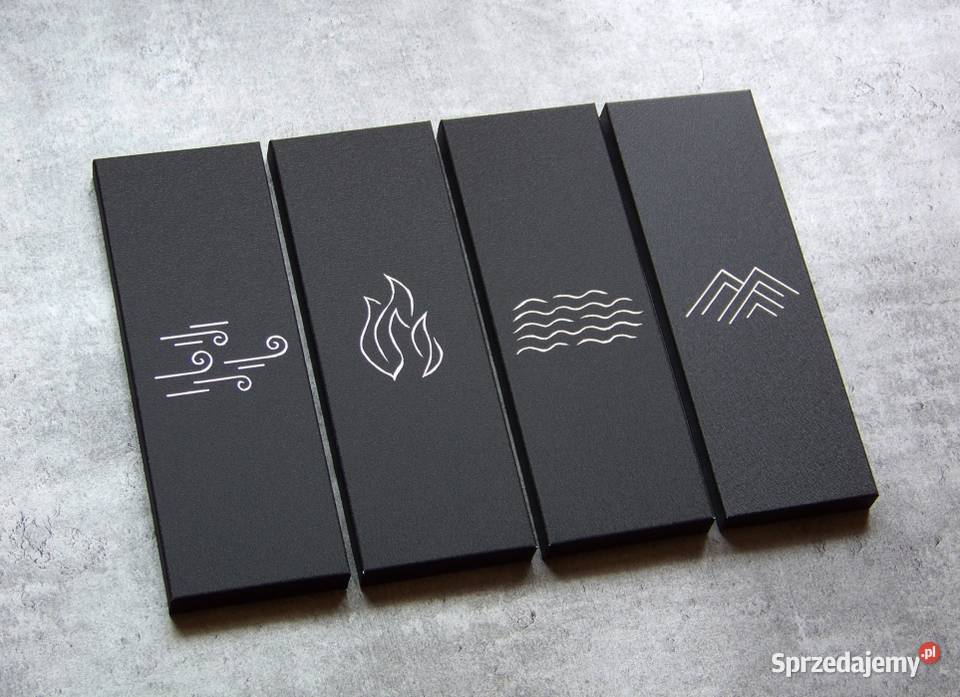 Żywioły Obraz ręcznie grawerowany na blasze Sztuka współczesna