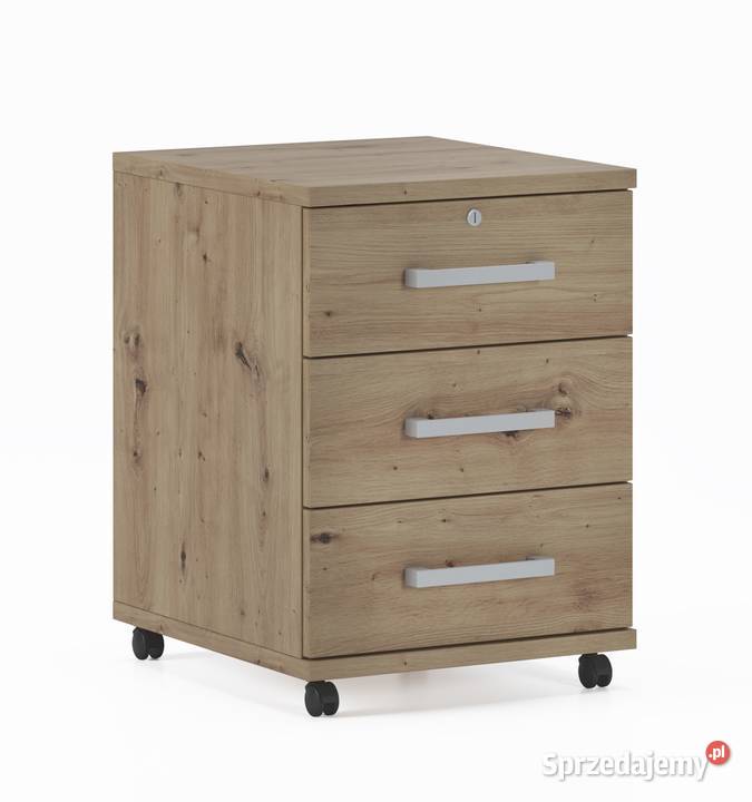 Kontenerek na kółkach pod biurko dąb artisan łódzkie Wieruszów