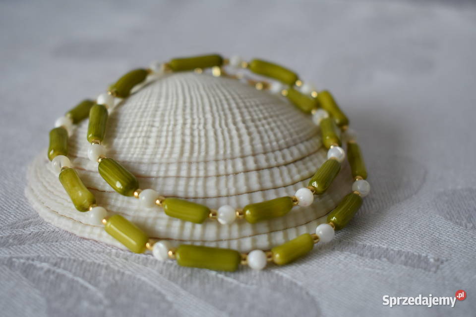 Naszyjnik koral masa perłowa Warszawa sprzedam