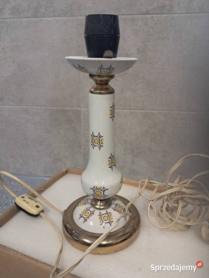 lampka z prlu polam Poznań z porcelany i Sandomierz