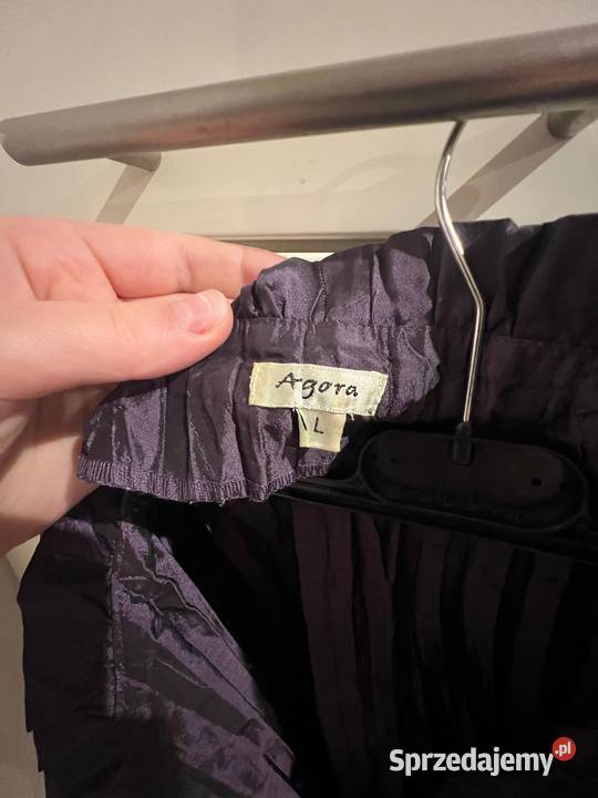 Fioletowa delikatna ozdobna koszula Agora L Rozmiar 40(L) Gdańsk