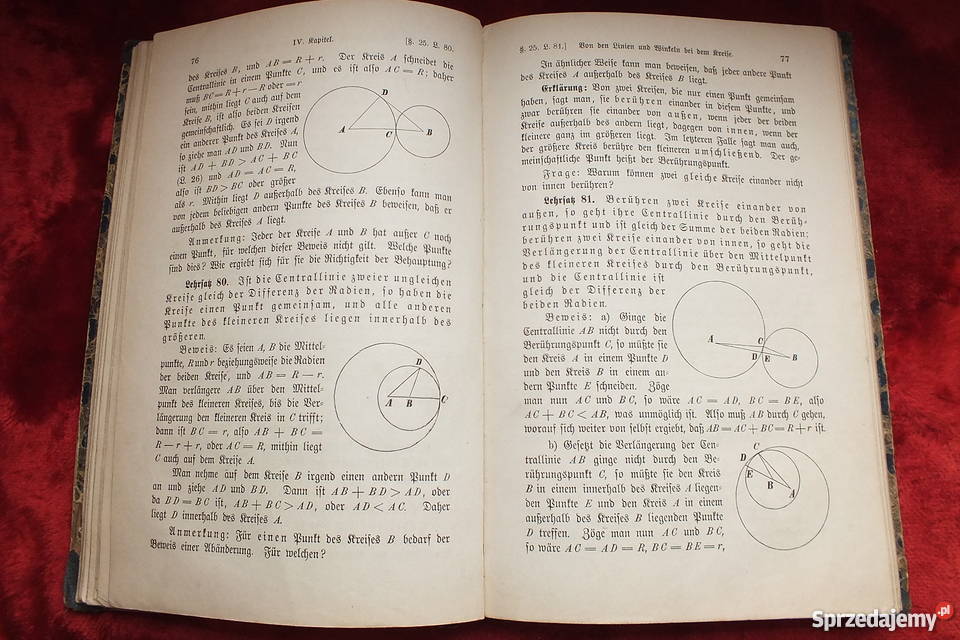 Stara niemiecka książka matematyka wydana w Żary
