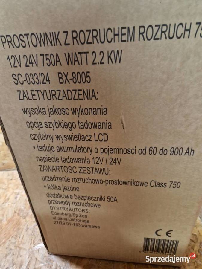 Prostownik z rozruchem stacja LCD Boxer 750 Głogowa