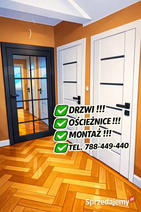 DRZWI MONTAŻ OŚCIEŻNICE REGULOWANE 788449440 Stalowa Wola