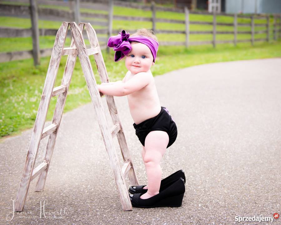 Drewniana drabinka foto rekwizyt do sesji Milicz