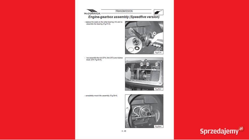 McCORMICK instrukcja serwis f60 70 f80 f75 f85 motoryzacja, transport Gdańsk