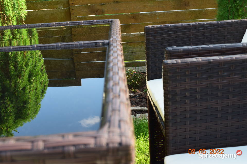 ogród zestaw mebli tulipan 8 osob 4 foteli 4 puf Bosutów