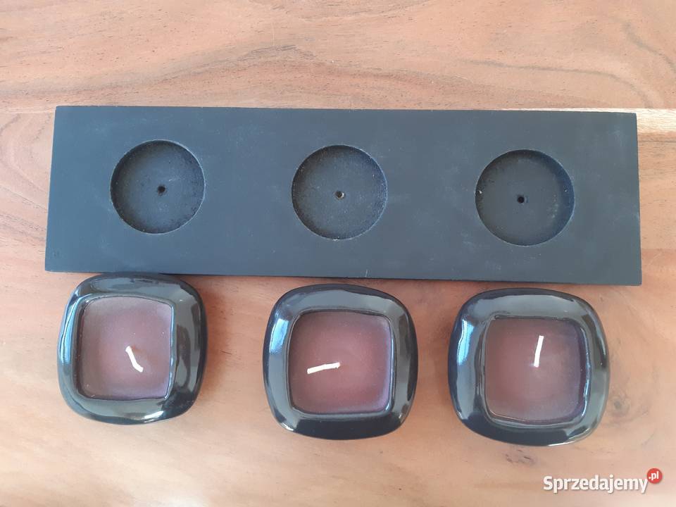 Świecznik z podstawką styl japoński Świeczki Pozostałe Warszawa