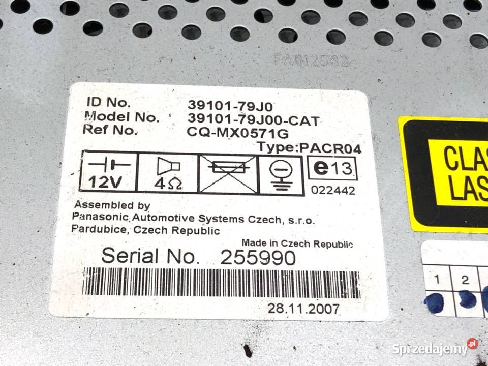 RADIO SUZUKI SX4 CQMX0571G ODTWARZACZ MULTIMEDIA podkarpackie