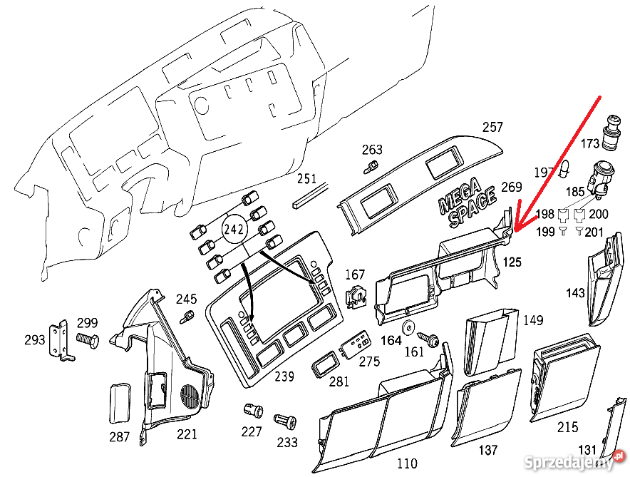 RAMA DESKI ROZDZIELCZEJ MERCEDES ACTROS ciężarowe