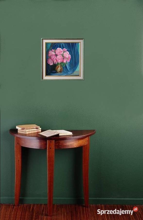 Obraz olejny Piwonie w wazonie Lublin sprzedam