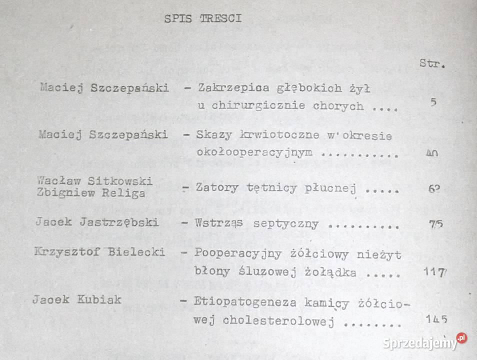 Postępy w chirurgii ogólnejpatofizjologia
