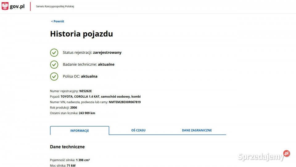 Toyota Corolla Benzyna Zarejestrowany manualna