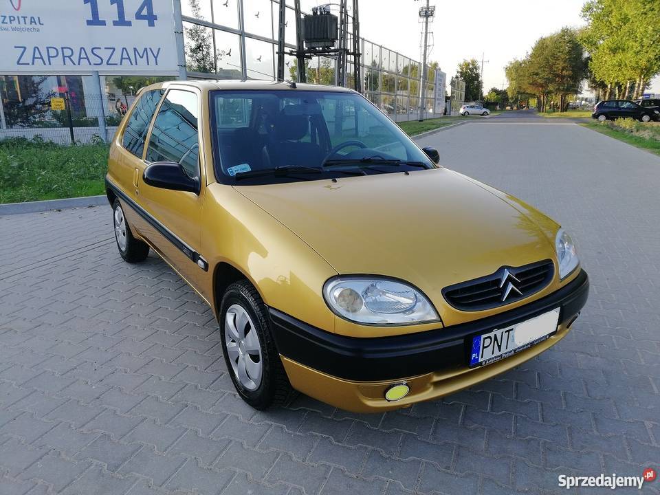 Citron Saxo 11Benzyna Lift ElSzyby Wspomagaie welurowa tapicerka Poznań