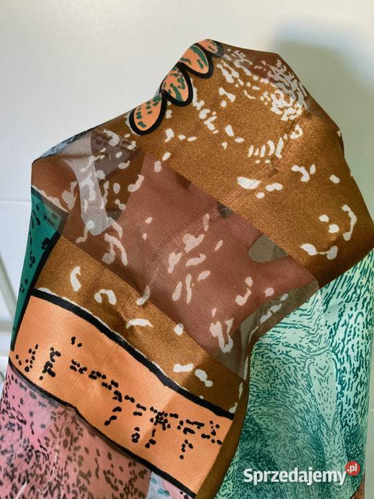 Unikatowa kolorowa apaszka chusta Picasso Nisko