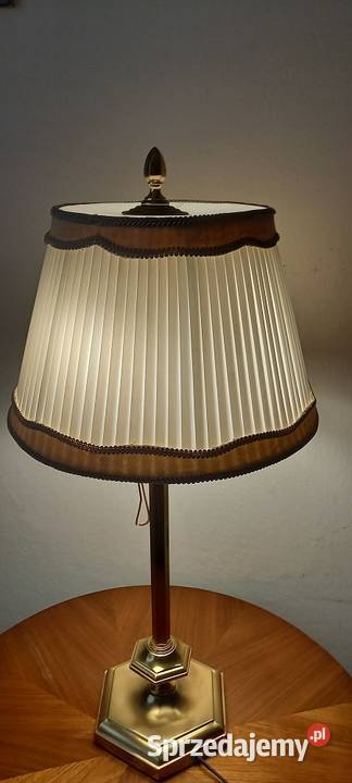 Wysoka mosiężna lampa na stolik komodę Antyki Skierniewice
