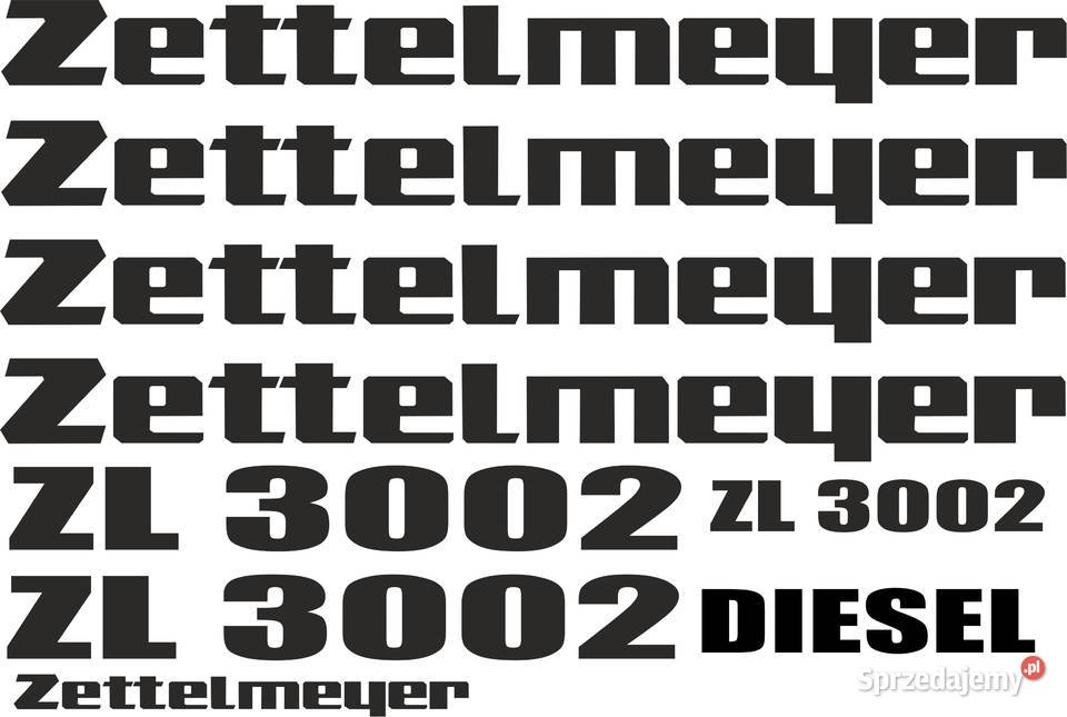 Naklejki zettelmeyer zl 3002 zamienniki Świecie sprzedam