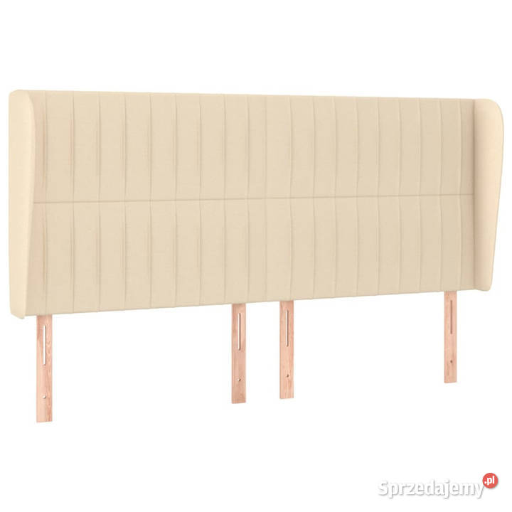 Zagłówek uszak kremowy 163x23x118128 tkanina mazowieckie