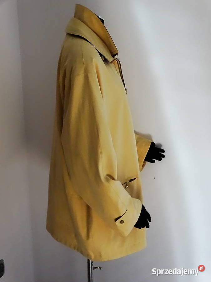 Żółta kurtka damska jasiennozimowo rozmiar XXXL Bez wzoru Biłgoraj