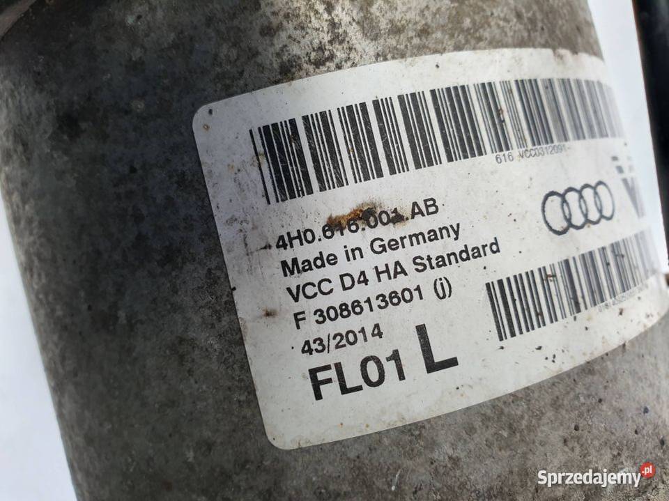 AMORTYZATOR LEWY TYŁ AUDI A8 L D4 4H0616001AB osobowe Lipno