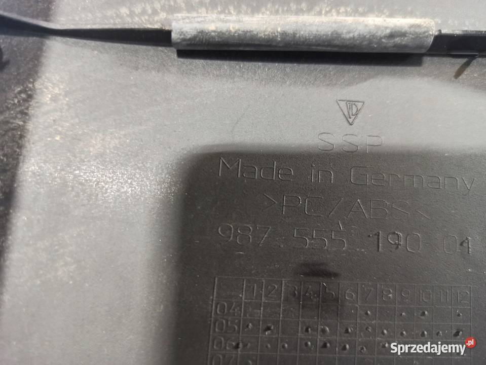 Porsche Cayman S Wewnętrzna osłona tylnego