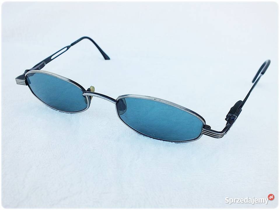 Okulary Vintage FOSSIL Owal Metal Frame Blue z Okulary Żary
