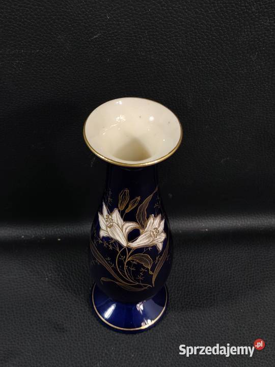 Unikatowy Kobaltowy Wazon Porcelanowy Limburg Dom i Ogród łódzkie Poddębice