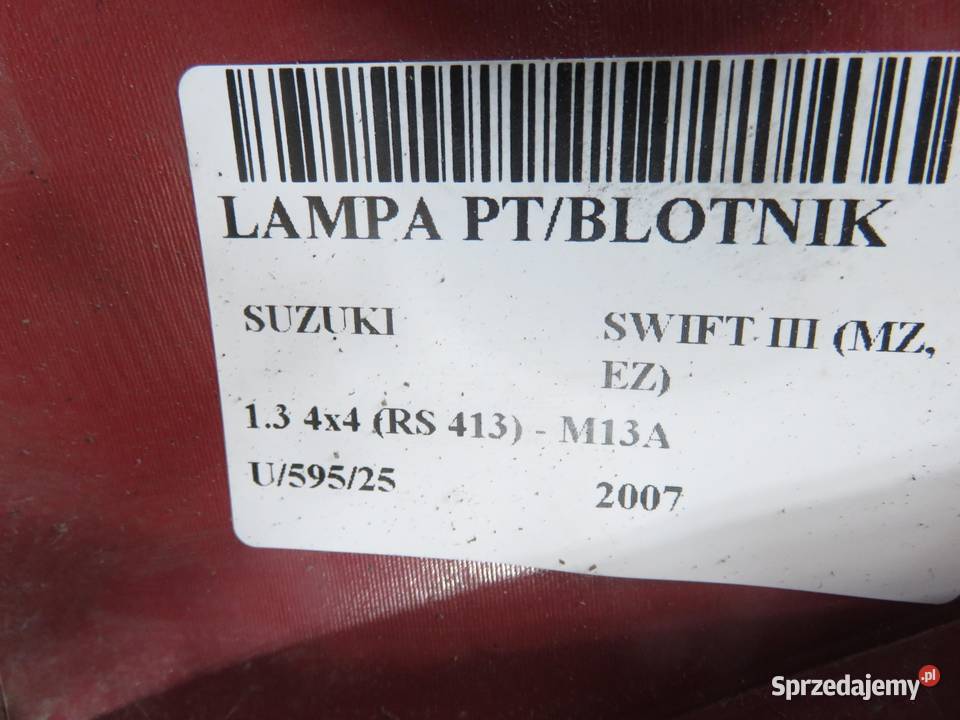 LAMPA PRAWA TYLNA SUZUKI SWIFT III sprzedam