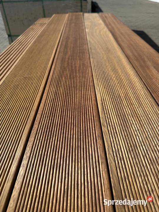Deska tarasowa egzotyczna merbau ryflowana KL Deski tarasowe