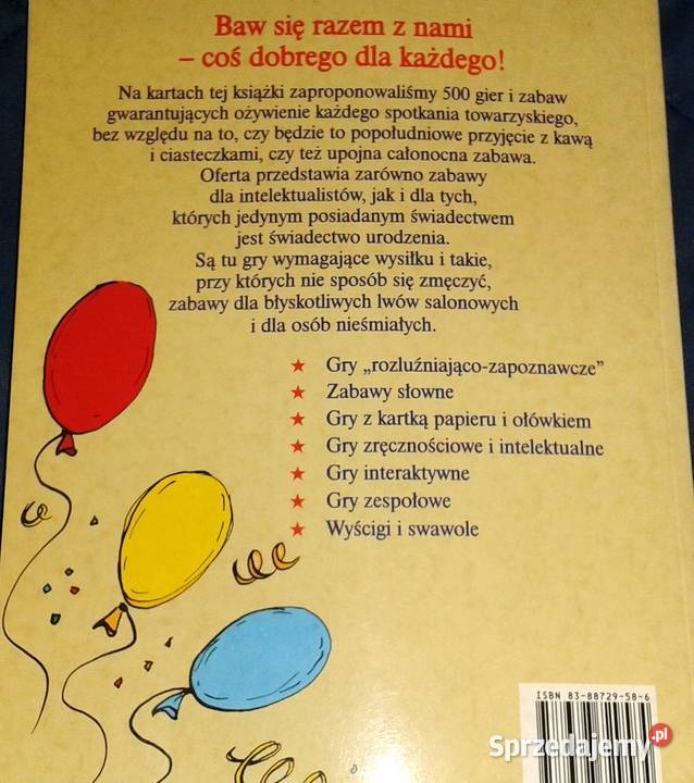 Książki o grach i zabawach towarzyskich Geoff Chełm sprzedam