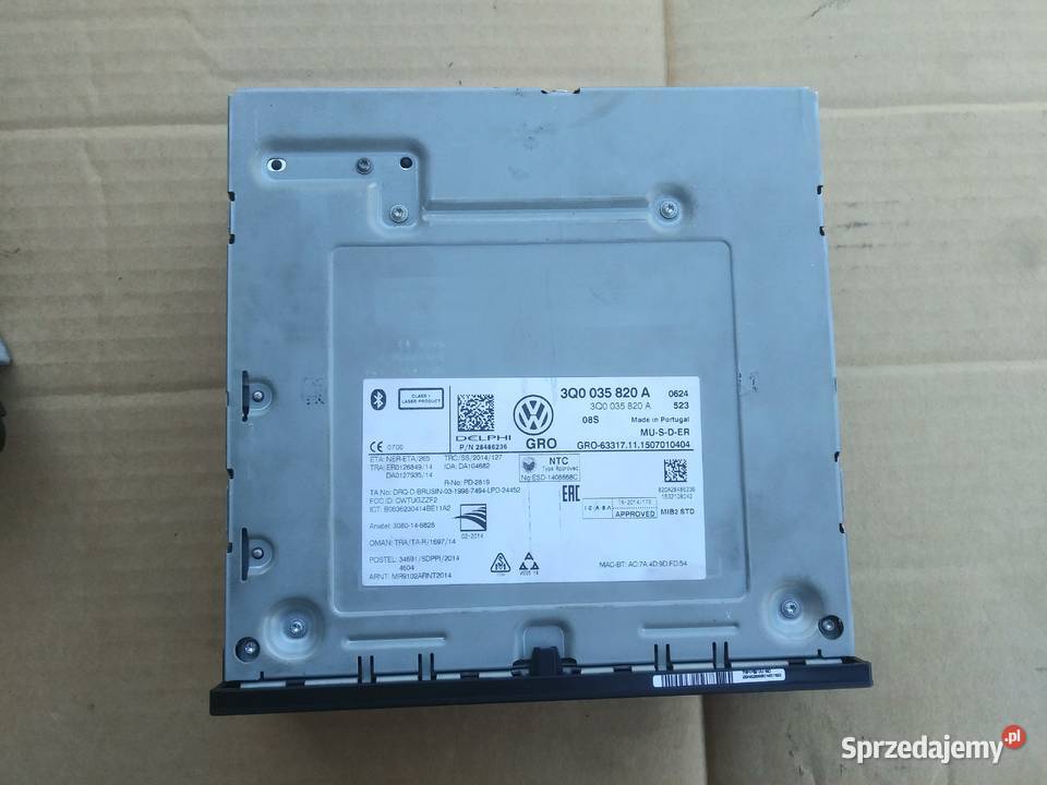 VW Touran III 16 wyświetlacz radio 3G0919605 Dębno sprzedam