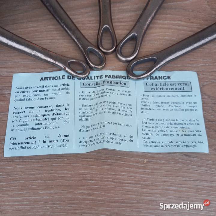 Miedziany garnek miedziane rondle 5 sygnowane Warszawa