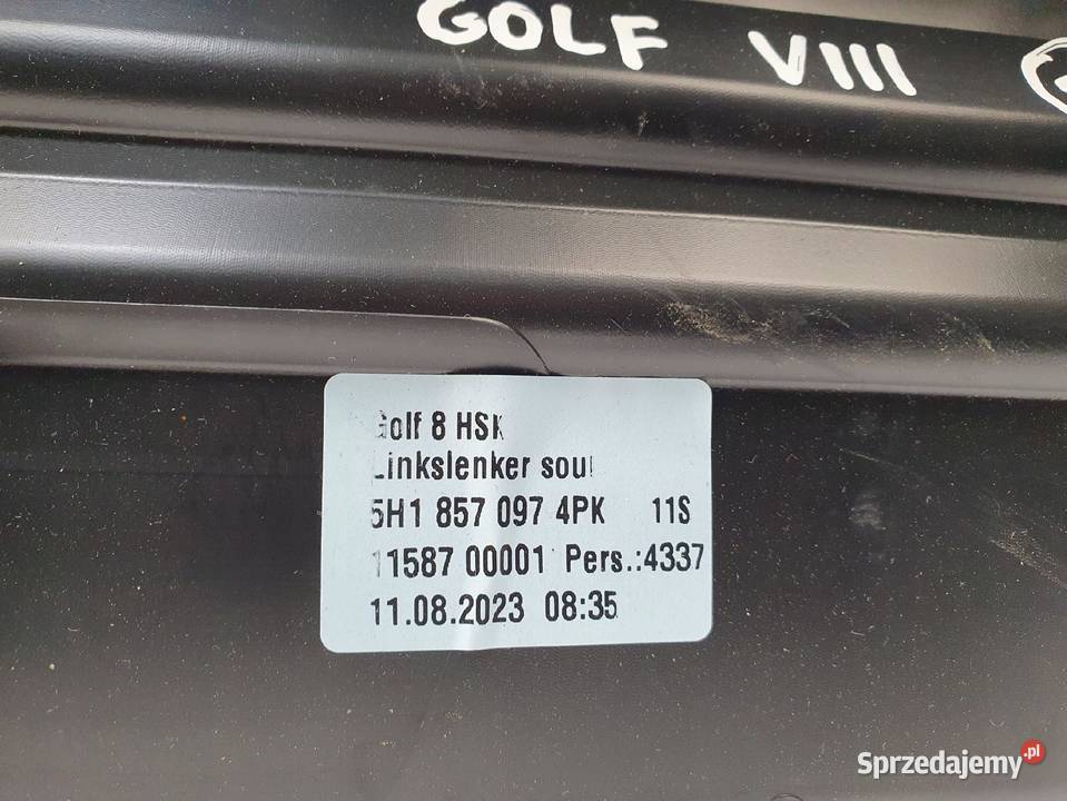 SCHOWEK PASAŻERA Vw Golf VIII 5H1857097 4PK Chełm