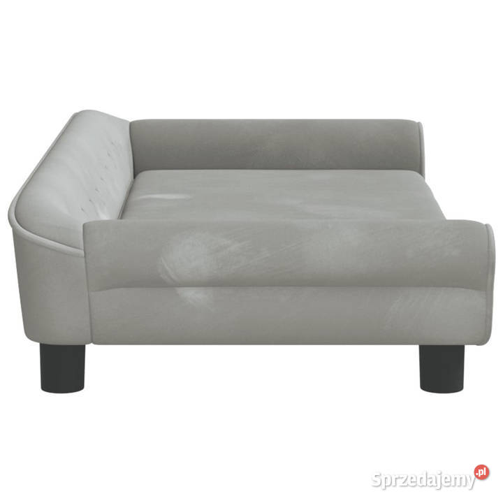 Sofa dzieci jasnoszara 100x50x26 aksamit mazowieckie Warszawa