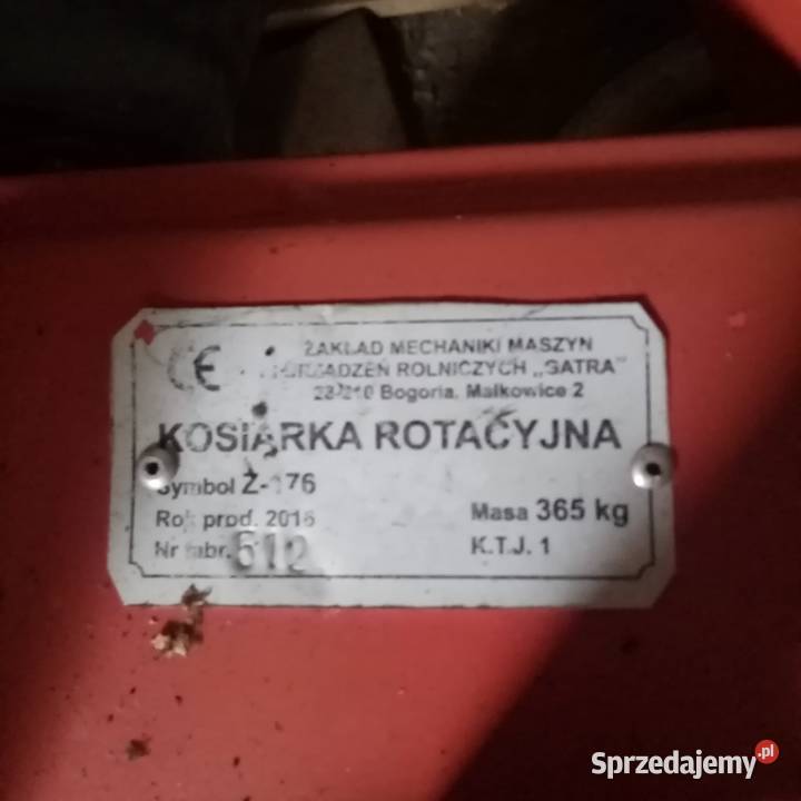 Kosiarka rotacyjna nieuszkodzony Potok Mały