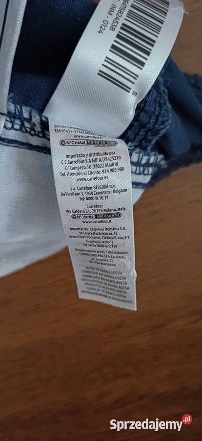 Spodnie bojówki granatowe S